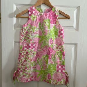 Lilly Pulitzer Pink and Green Patterned shift dress - Girls